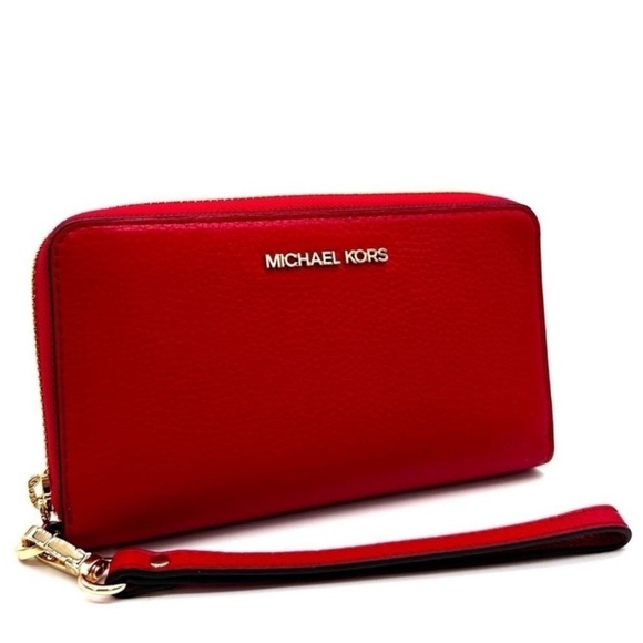 Michael Kors JST LG Flat MF Phone Case Wallet
Red/Gold - Picture 1 of 8